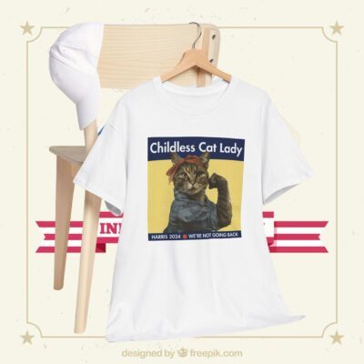 Childless Cat Lady Harris 2024 We're Not Going Back Men Shirt
