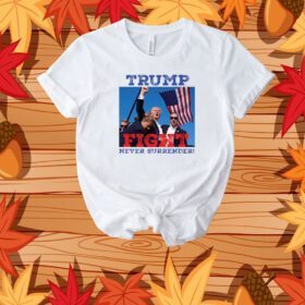 Donald Trump Shooting T-Shirt, Trump Fight Shirt, Never Surrender Tee, Republican T-Shirt
