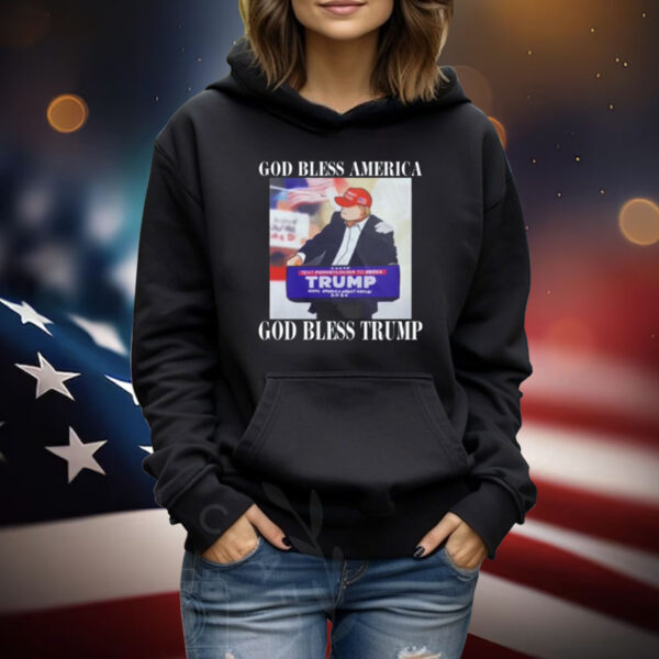 Ferriolawind God Bless America God Bless Trump Shirt
