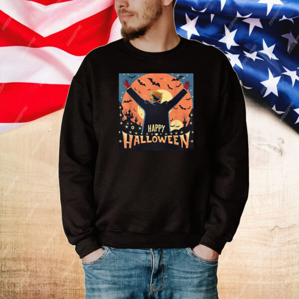 Happy Halloween Donald Trump Spooky Funny T-Shirt, Trumpkin T-Shirt