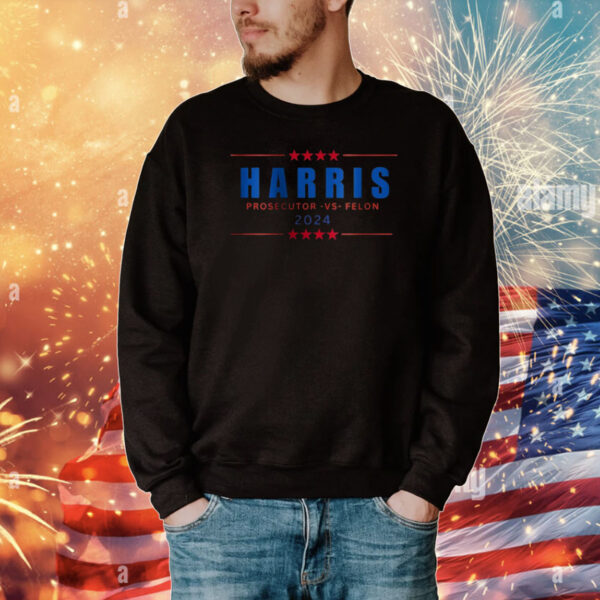 Harris 2024 T-Shirt, Prosecutor vs Felon Graphic Tee, Political Statement T-Shirt