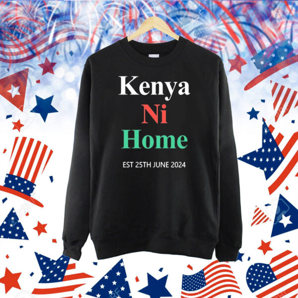 Official Mercy Tarus Wearing Kenya Ni Home Est 25Th June 2024 Shirt