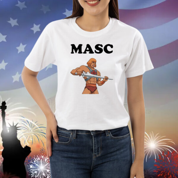 Official Sacha Coward Masc He-Man Cartoon Shirt