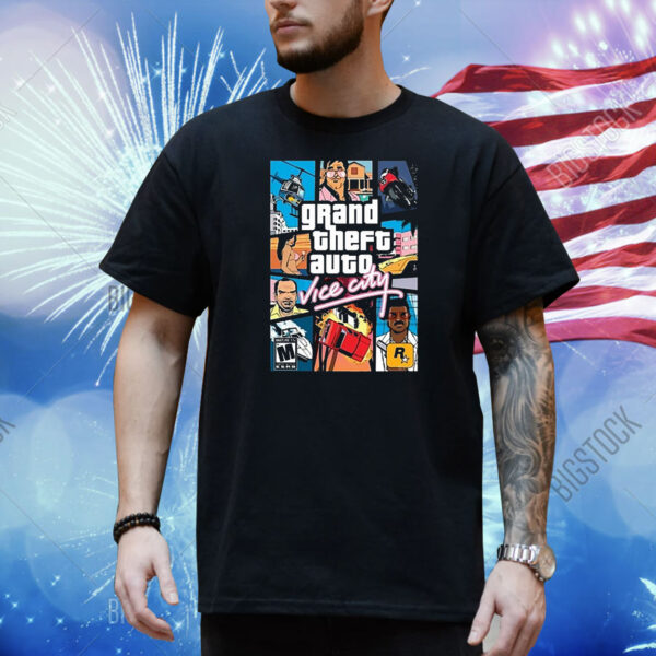 Official The Man Wearing Grand Theft Auto Vice City Games Shirt