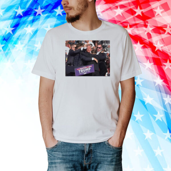 Official The Picture Of Trump Bleeding From His Ear Trump Wins The Election 2024 New Shirt