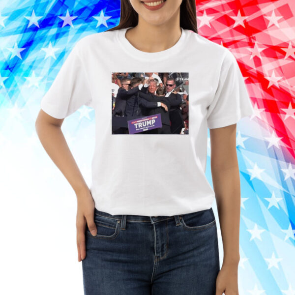 Official The Picture Of Trump Bleeding From His Ear Trump Wins The Election 2024 New Shirt