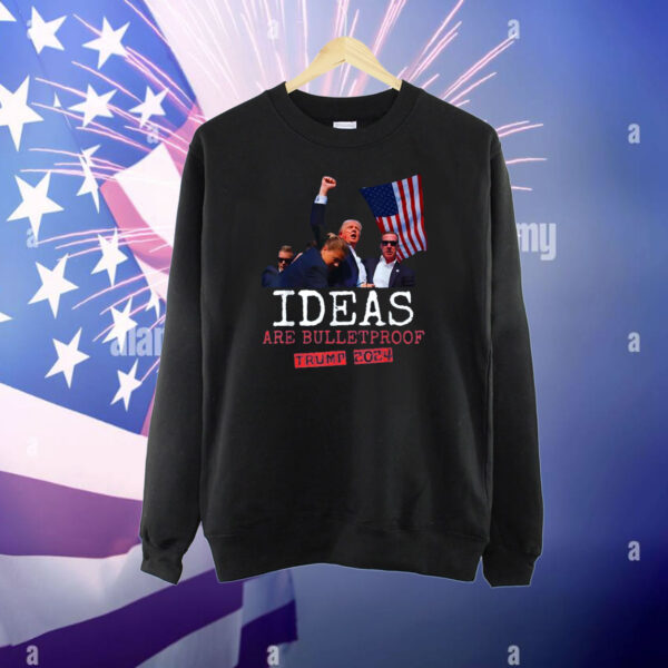 Official Trump 2024 Ideas Are Bulletproof USA Flag Shirts