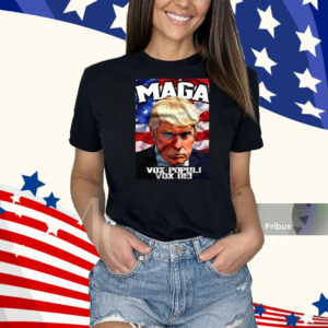 Seaofmud Trump Maga Mug Shot Vox Populi Vox Dei Shirt