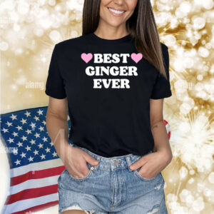 Shopellesong Best Ginger Ever Hearts Shirt