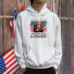 Shoulda Been A Cowboy Funny Trump 2024 Png, 4th of July Trump Png T-Shirt