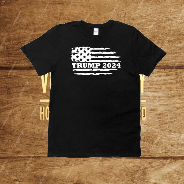 Trump 2024 Shirt, Pro Trump Shirt, Republican Shirt, Vintage American Flag T-Shirt