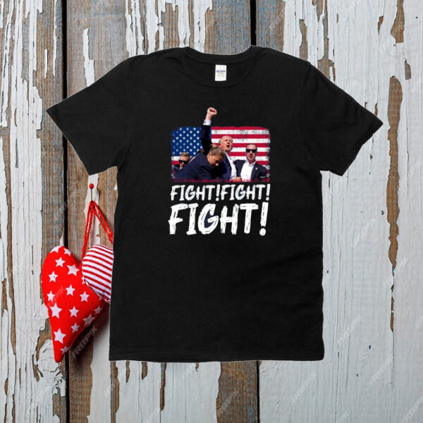 Trump Fight Fight Fight Shirt, God Bless Trump Shirt, President Donald Trump 2024 T-Shirt