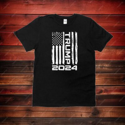 Trump Flag 2024 Women's V-Neck T-Shirt Slim Fit Trump T-Shirt