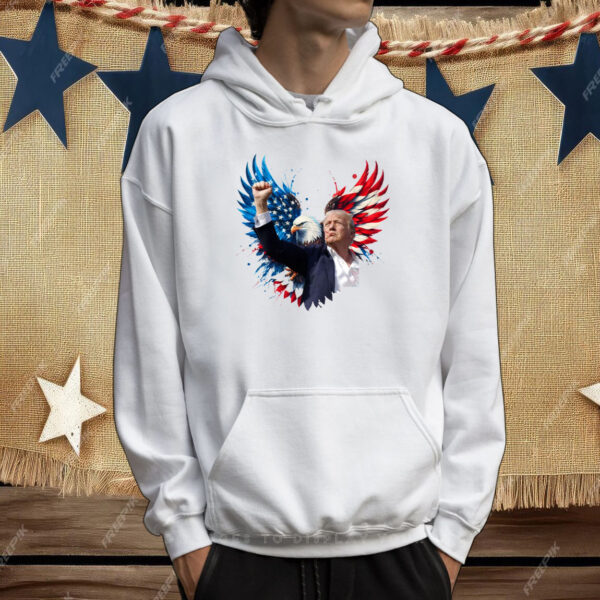 Trump Shot Shooting Eagle 2024 Sweatshirt, Donald Trump Fine T-Shirt