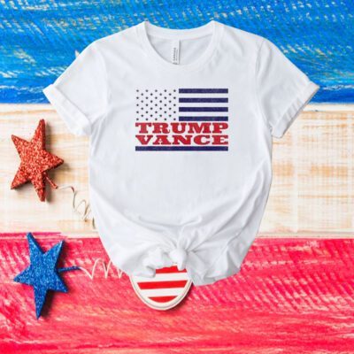 Trump Vance 2024 American Flag T-Shirt