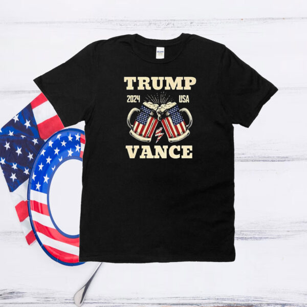 Trump Vance 2024 Distressed US Flag Election President 2024 Premium T-Shirt
