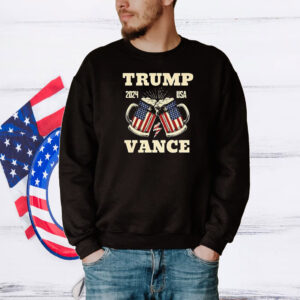 Trump Vance 2024 Distressed US Flag Election President 2024 Premium T-Shirt