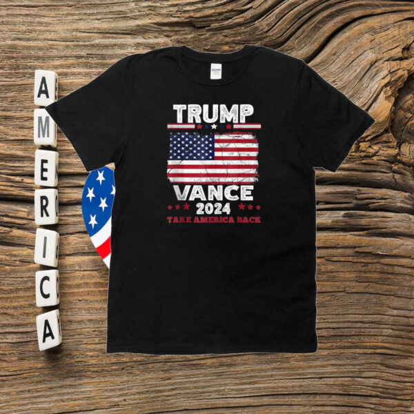 Trump Vance 2024 Retro Stripe Trump JD Vance T-Shirt