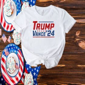 Trump Vance 2024 Vote Trump Retro Vintage USA Flag Style T-Shirt
