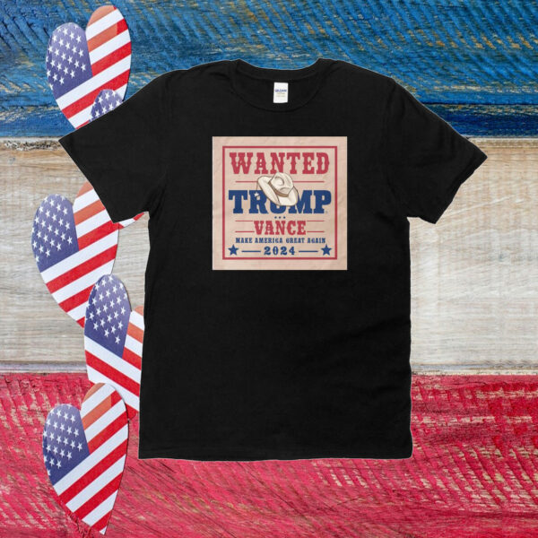 Trump Vance Wanted 2024 Cowboy T-Shirt, Western Donald Trump T-Shirt