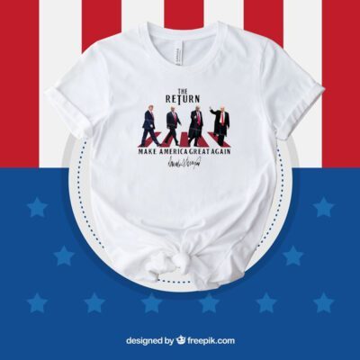 the return make america great again-trump walking -Png file for sublimation and more, Trump png T-Shirt