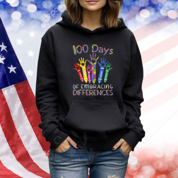 100 Days Of Embracing Differences IEP 100th Day Of School Shirt