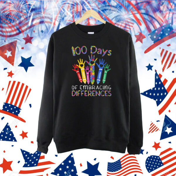 100 Days Of Embracing Differences IEP 100th Day Of School Shirt