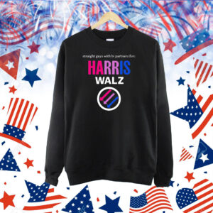 Official Straight Guys With Bi Partners For Harris Walz 2024 Shirt