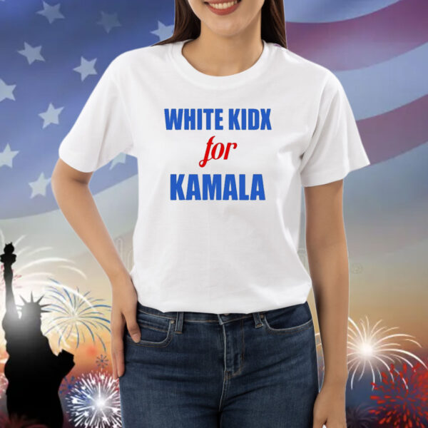 Official White Kidx For Kamala Harris Shirt