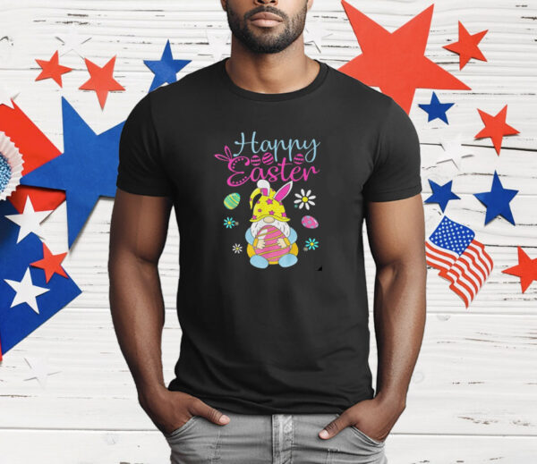 Bunny Spring Gnome Easter Egg Hunting T-Shirt