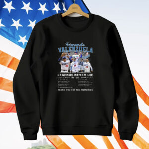 Fernando Valenzulea Legends Never Die 1960-2024 The Memories T-Shirt