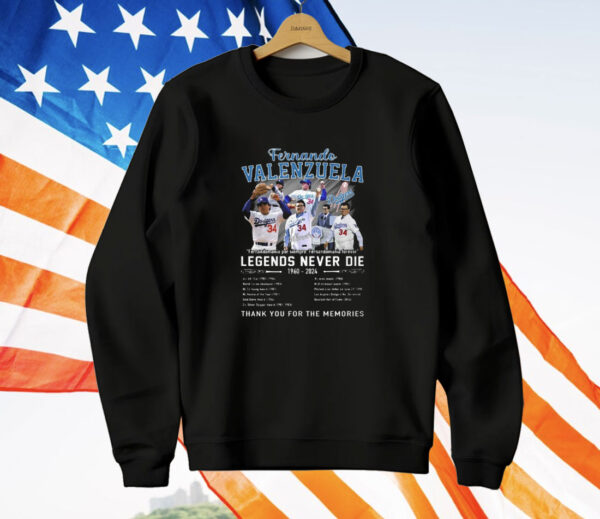 Fernando Valenzulea Legends Never Die 1960-2024 The Memories T-Shirt