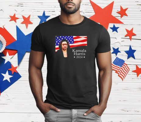 Fleccas Talks wearing George Floyd Kamala Harris 2024 T-Shirt
