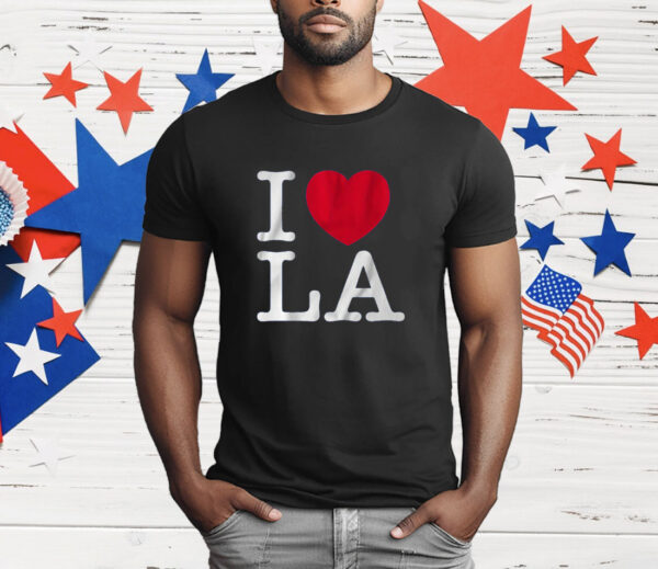 I Love LA Baseball T-Shirt