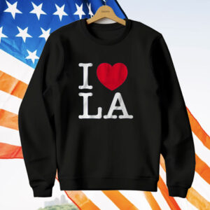 I Love LA Baseball T-Shirt