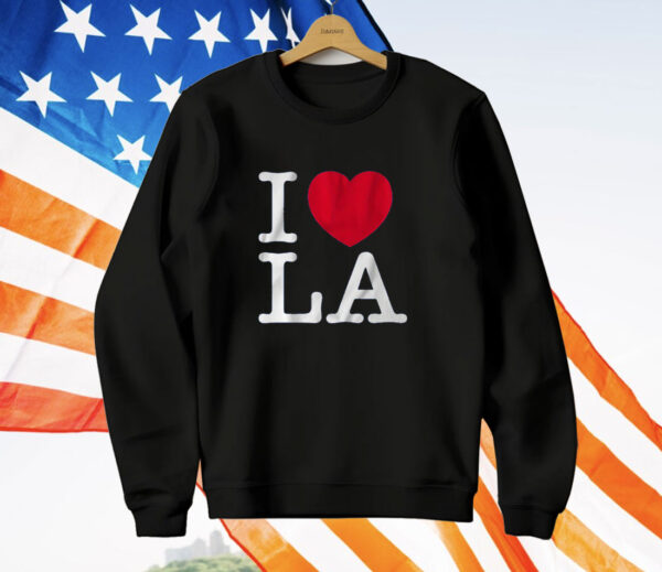 I Love LA Baseball T-Shirt