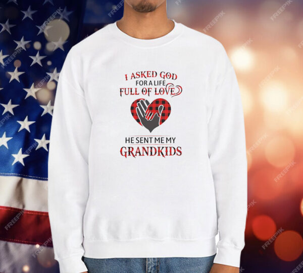 I asked god for a life full of love he sent me my grandkids T-Shirt