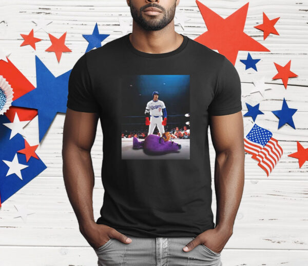 Los Angeles Dodgers Shohei Ohtani Down Goes Grimace T-Shirt