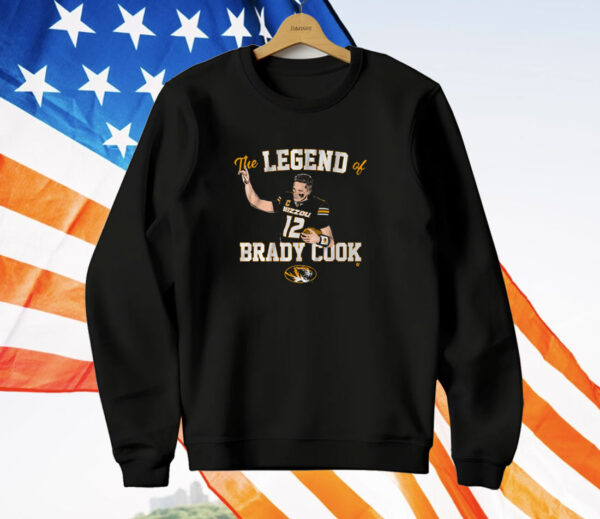 Mizzou Football The Legend Of Brady Cook T-Shirt