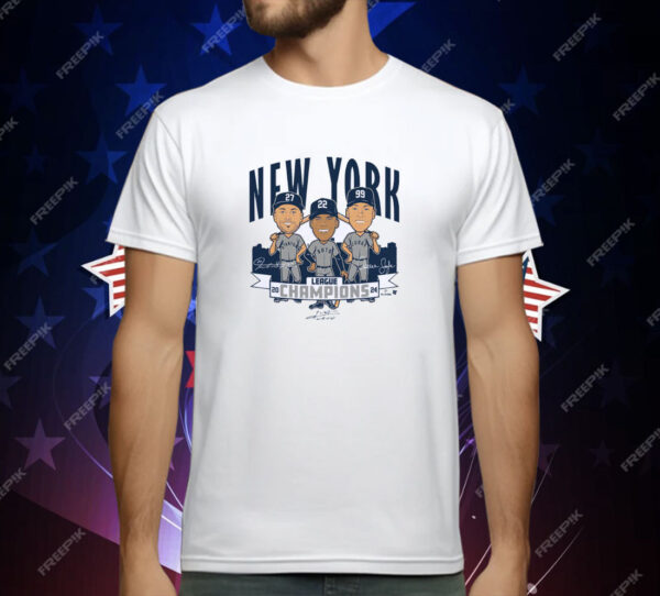 New York Baseball League Champions Caricatures T-Shirt