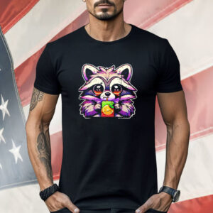 Raccoon sipping a juice box vintage Shirt