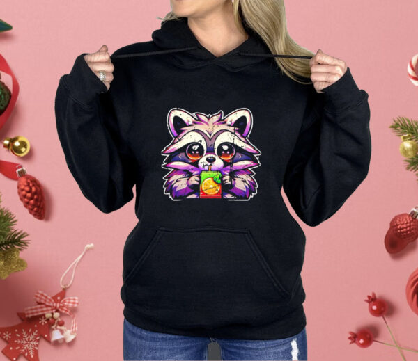 Raccoon sipping a juice box vintage Shirt