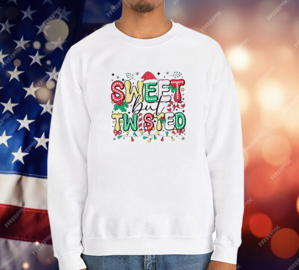 Sweet but twisted Santa hat doodle dots Christmas T-Shirt