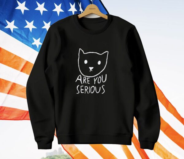 Are You Serious Cat By Fox Shiver T-Shirt