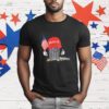 Funny Trump MAGA Garbage Can American Flag T-Shirt