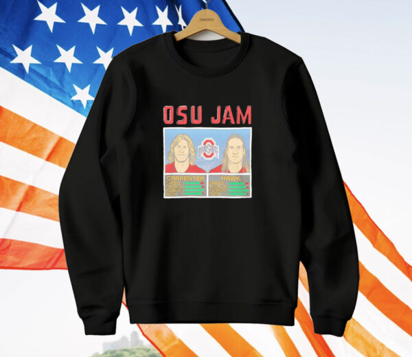 Ohio State Buckeyes OSU Jam Carpenter and Hawk T-Shirt