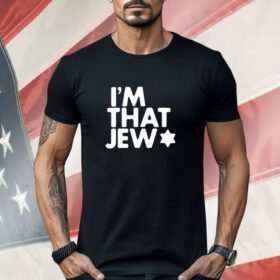 Shai Davidai wearing i’m that jew Shirt