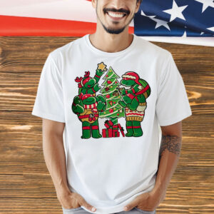 Teenage Mutant Ninja Turtles decorating their Christmas tree Shirt