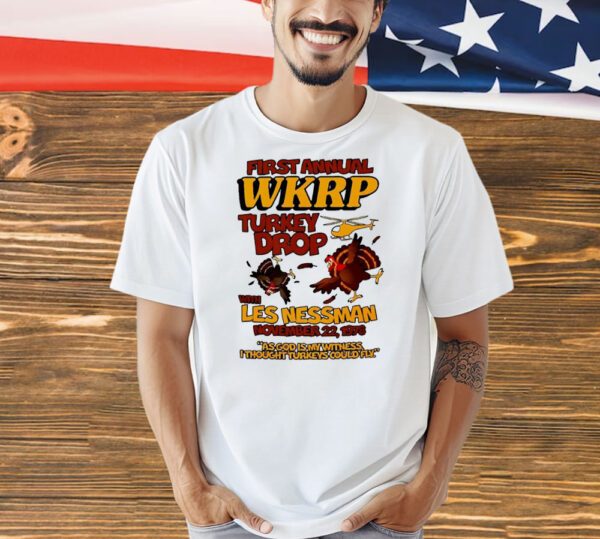 Thanksgiving 1st Annual WKRP Turkey Drop Shirt