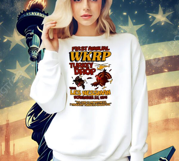 Thanksgiving 1st Annual WKRP Turkey Drop Shirt